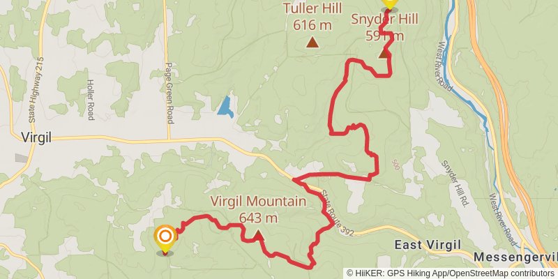 Finger Lakes Trail stage 32 Map