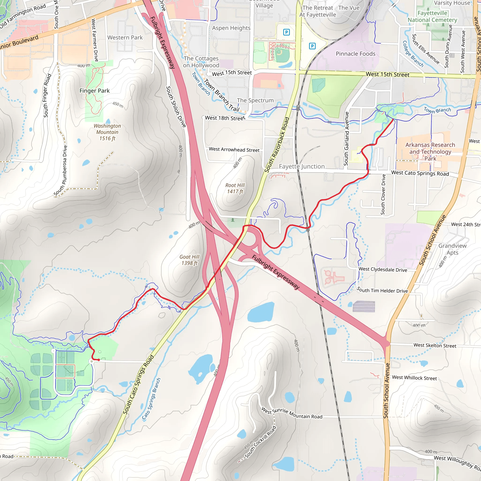 Cato Springs Trail mobile static map