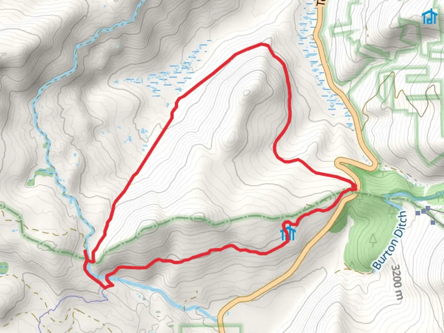 An image depicting the trail Mitchell Creek Loop via Colorado trail and its surrounding area.