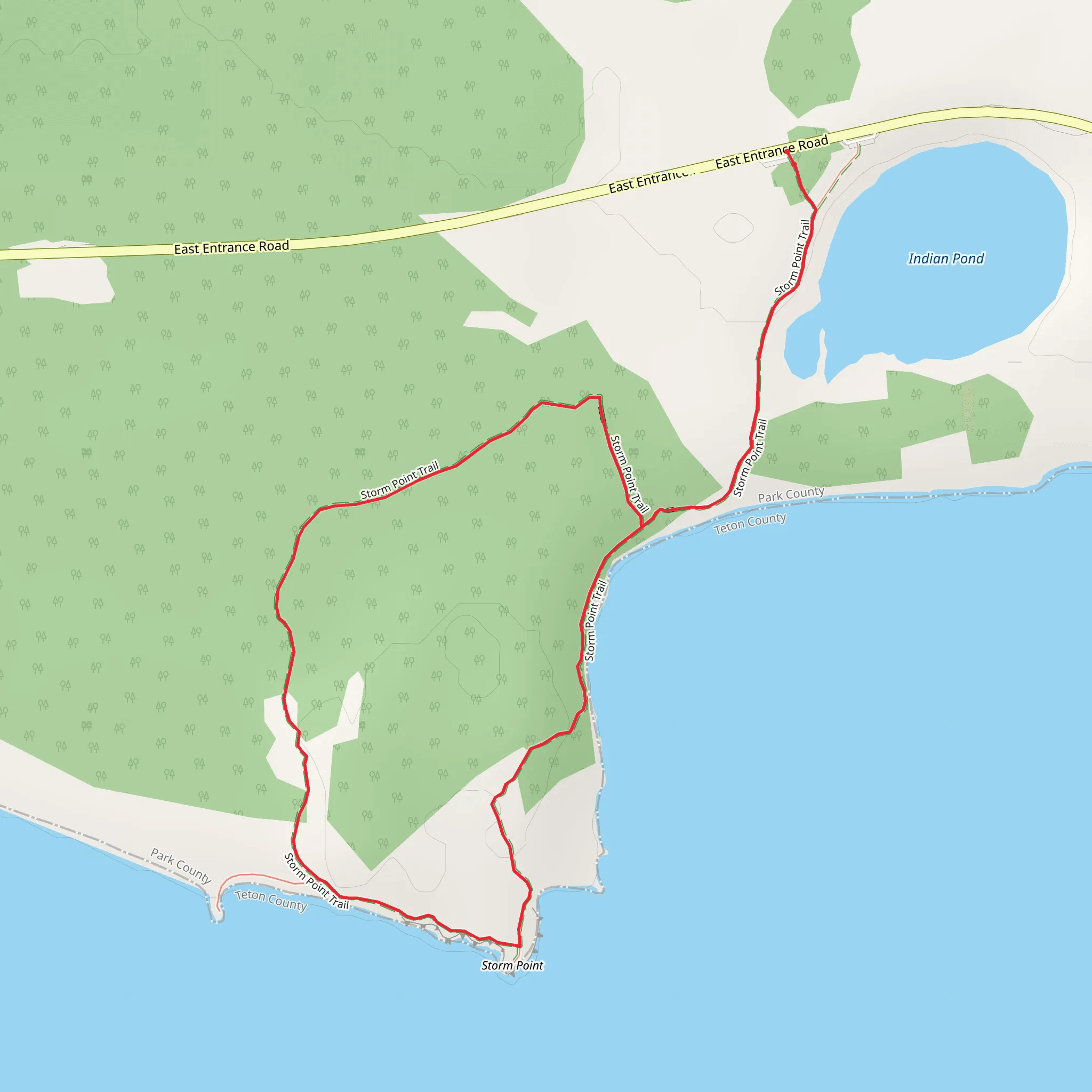 Storm Point Trail mobile static map