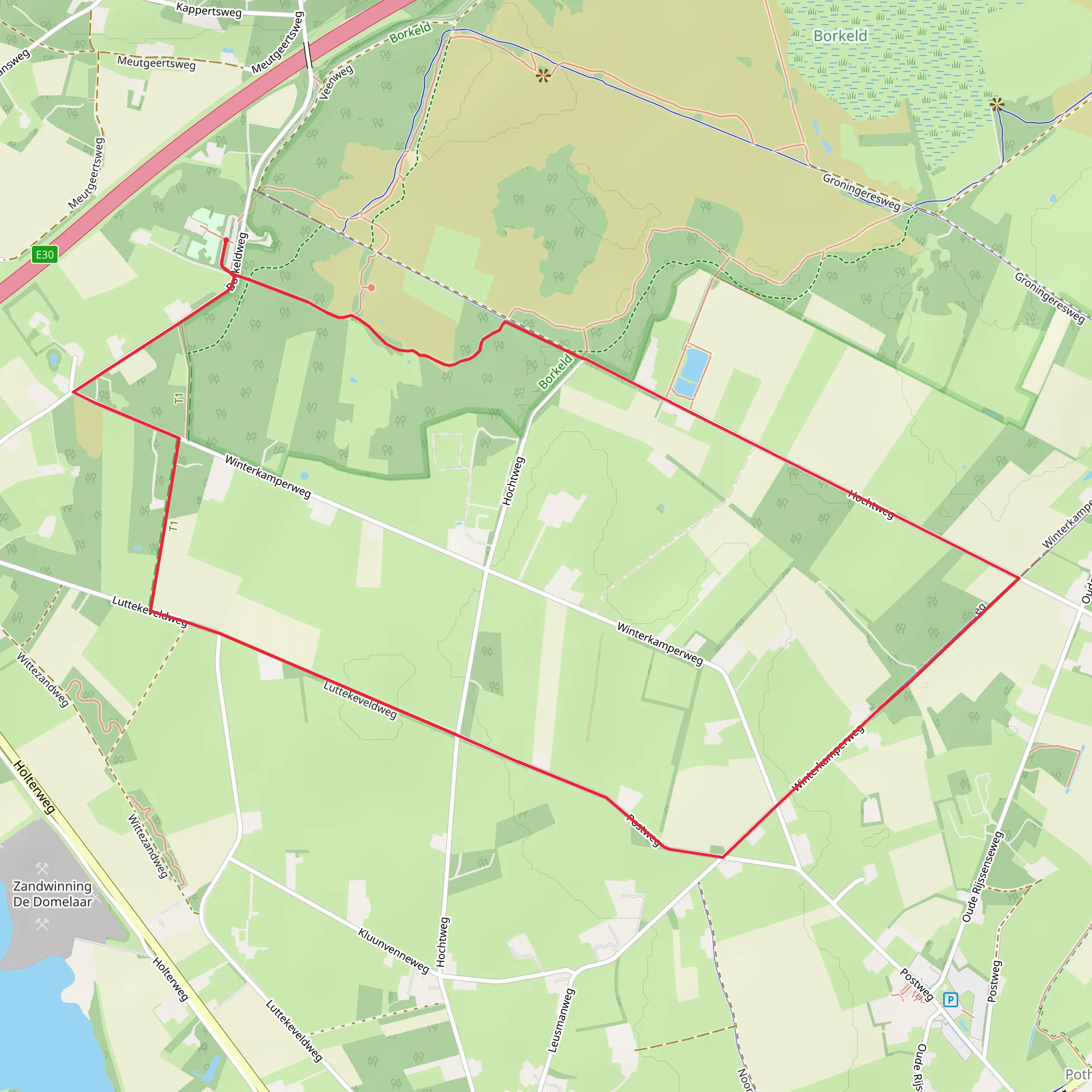 Grafheuvel and Hof Van Twente Loop mobile static map