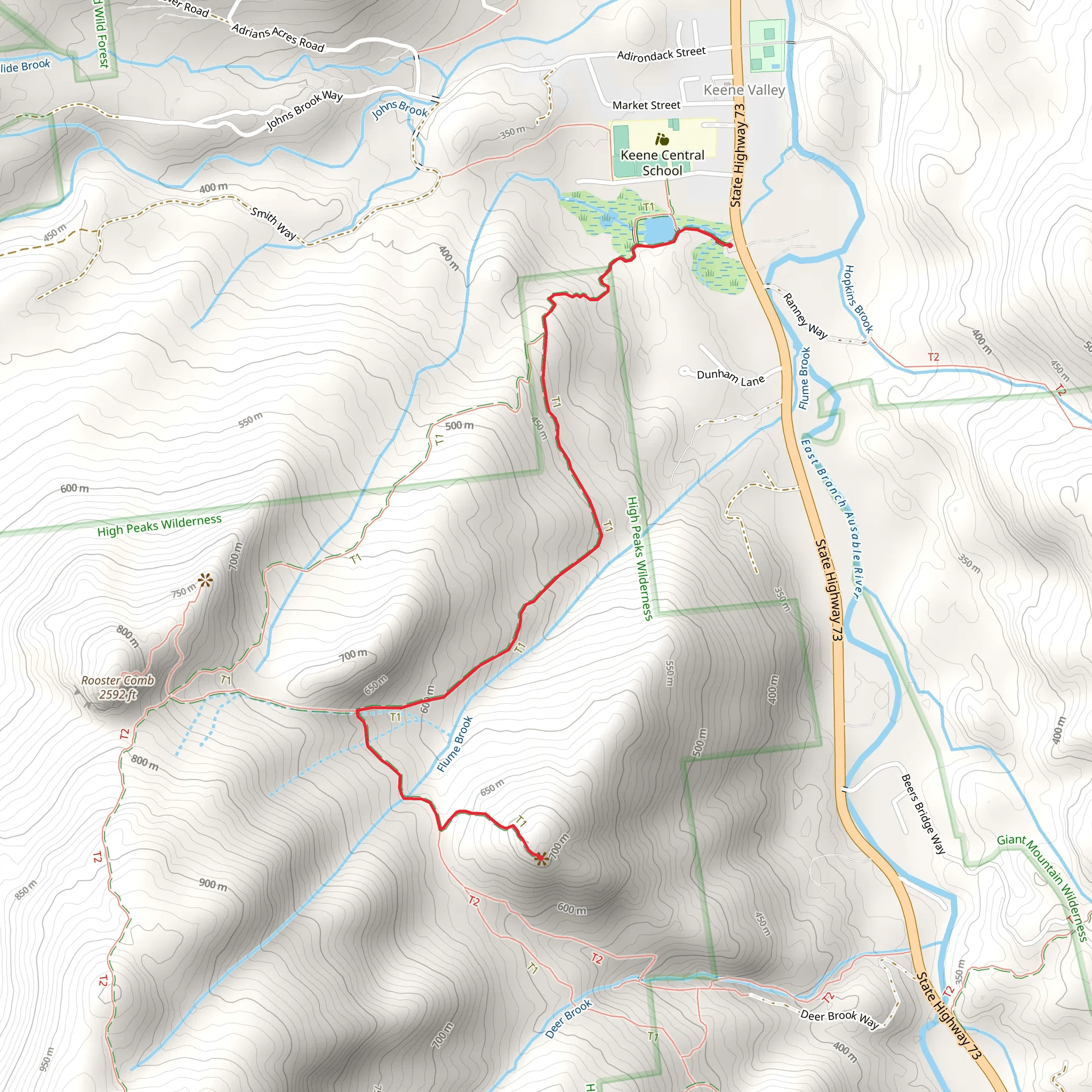 Snow Mountain via Rooster Comb Trail mobile static map