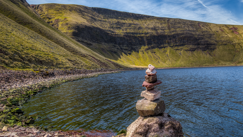 Picws Du and Llyn y Fan Fach from near Llanddeusant