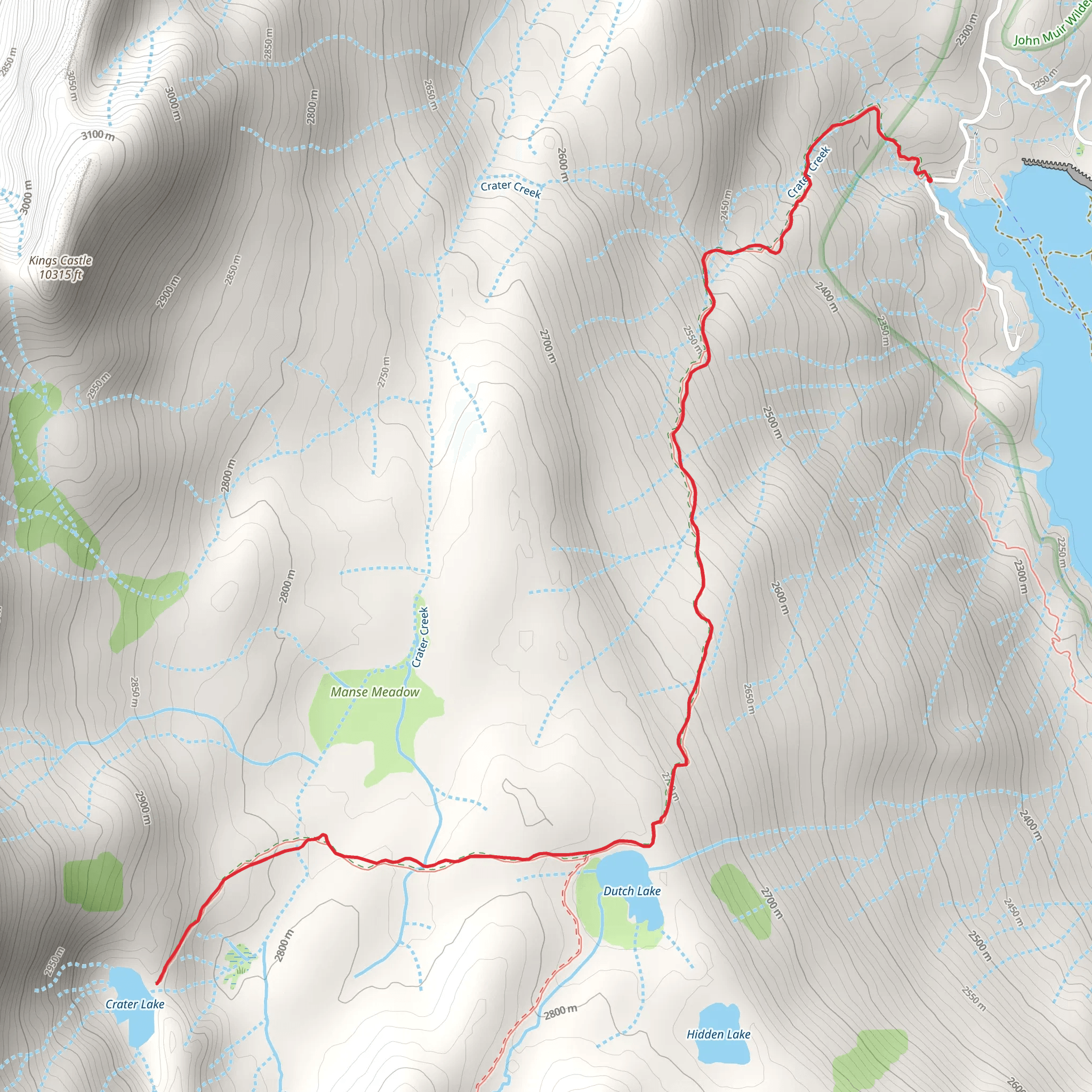 Crater Lake Trail mobile static map