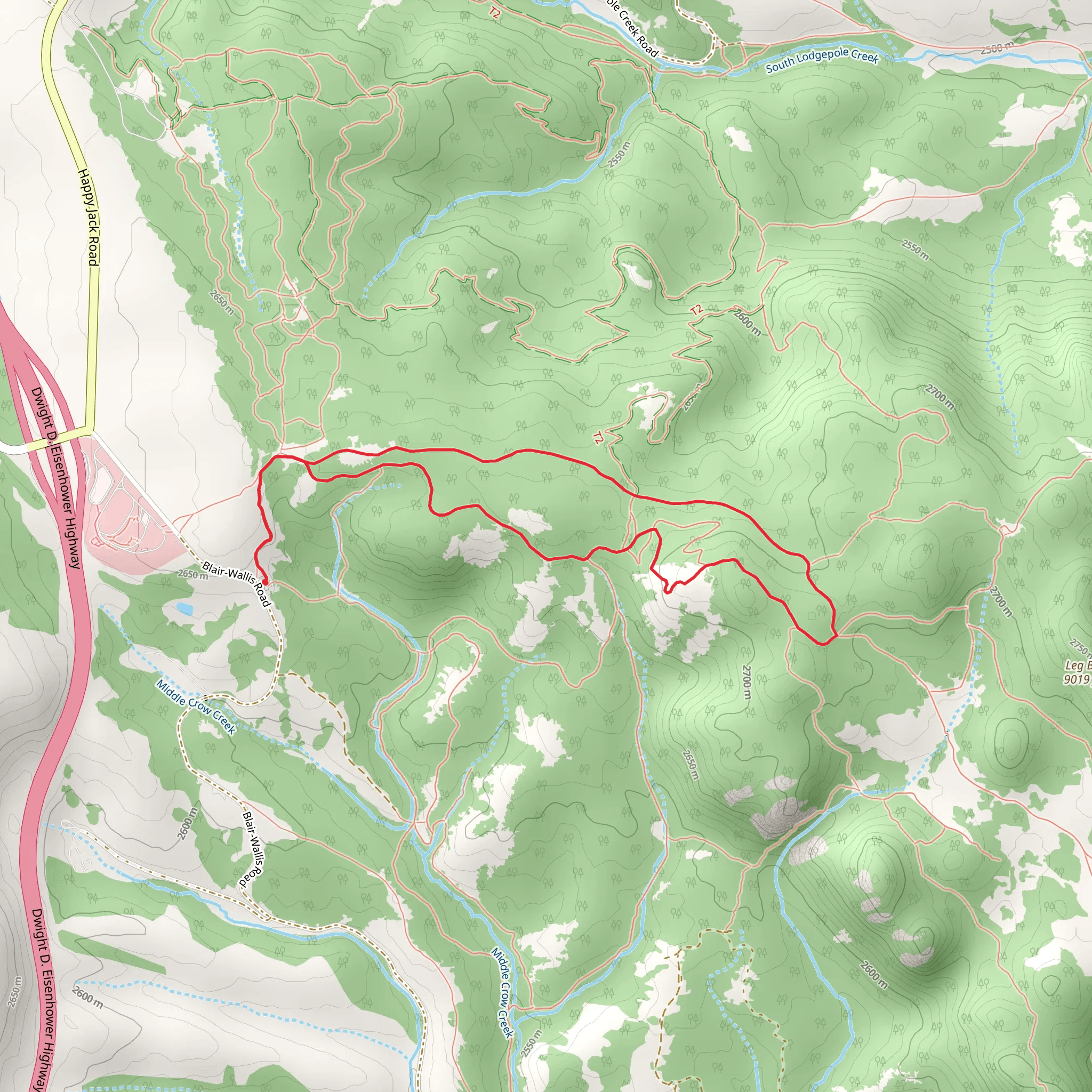 Headquarters Overlook - Summit Loop Trail mobile static map