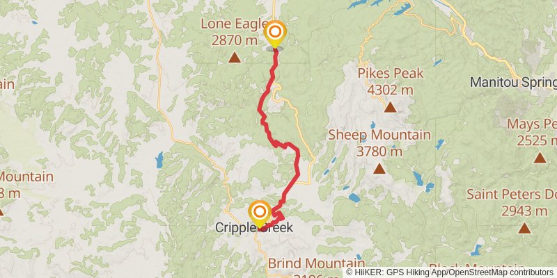 American Discovery Trail South Route - Colorado stage 20 Map
