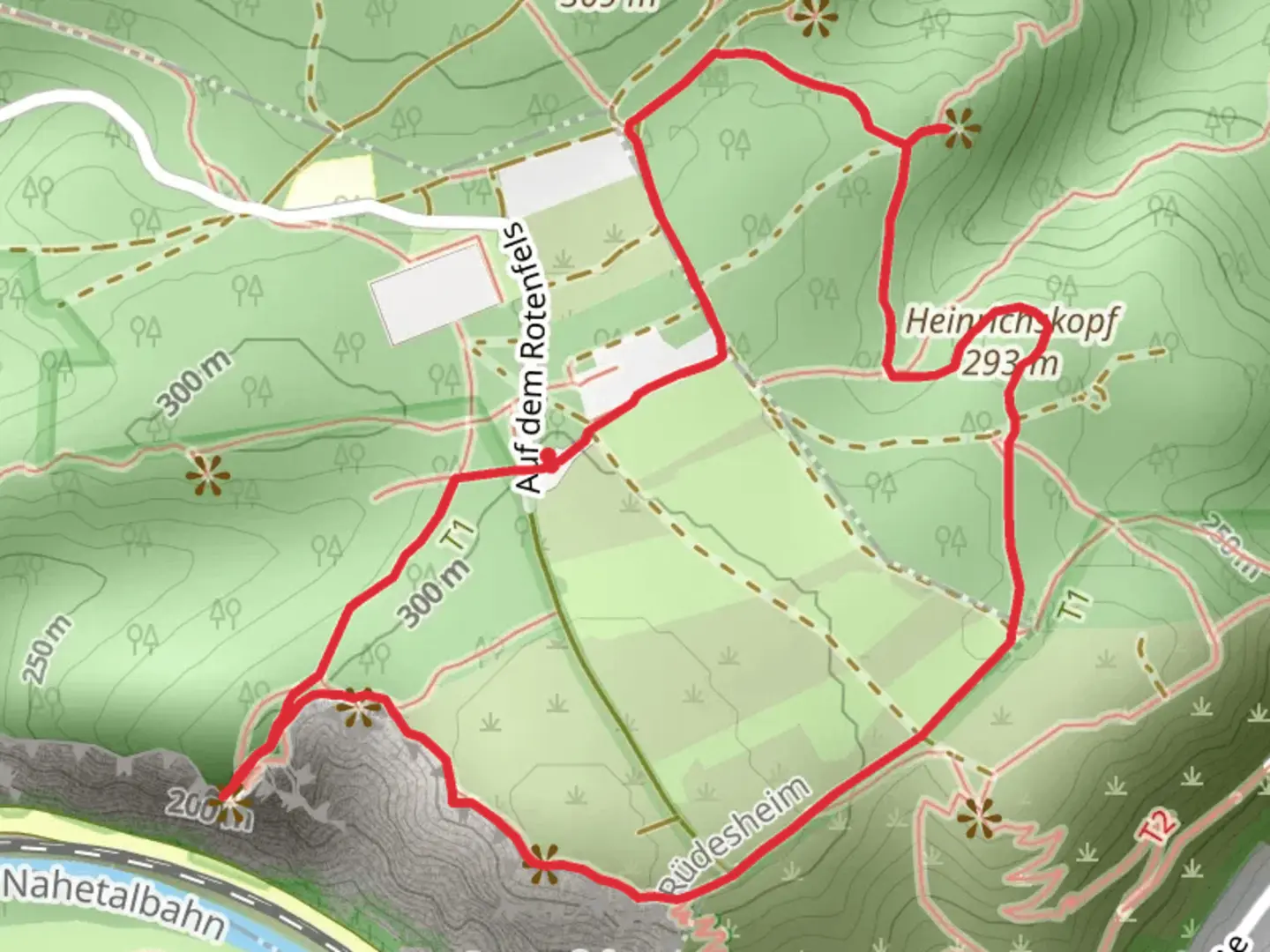 An image depicting the trail Rabenfels and Bastel Loop via Tour Natur and its surrounding area.