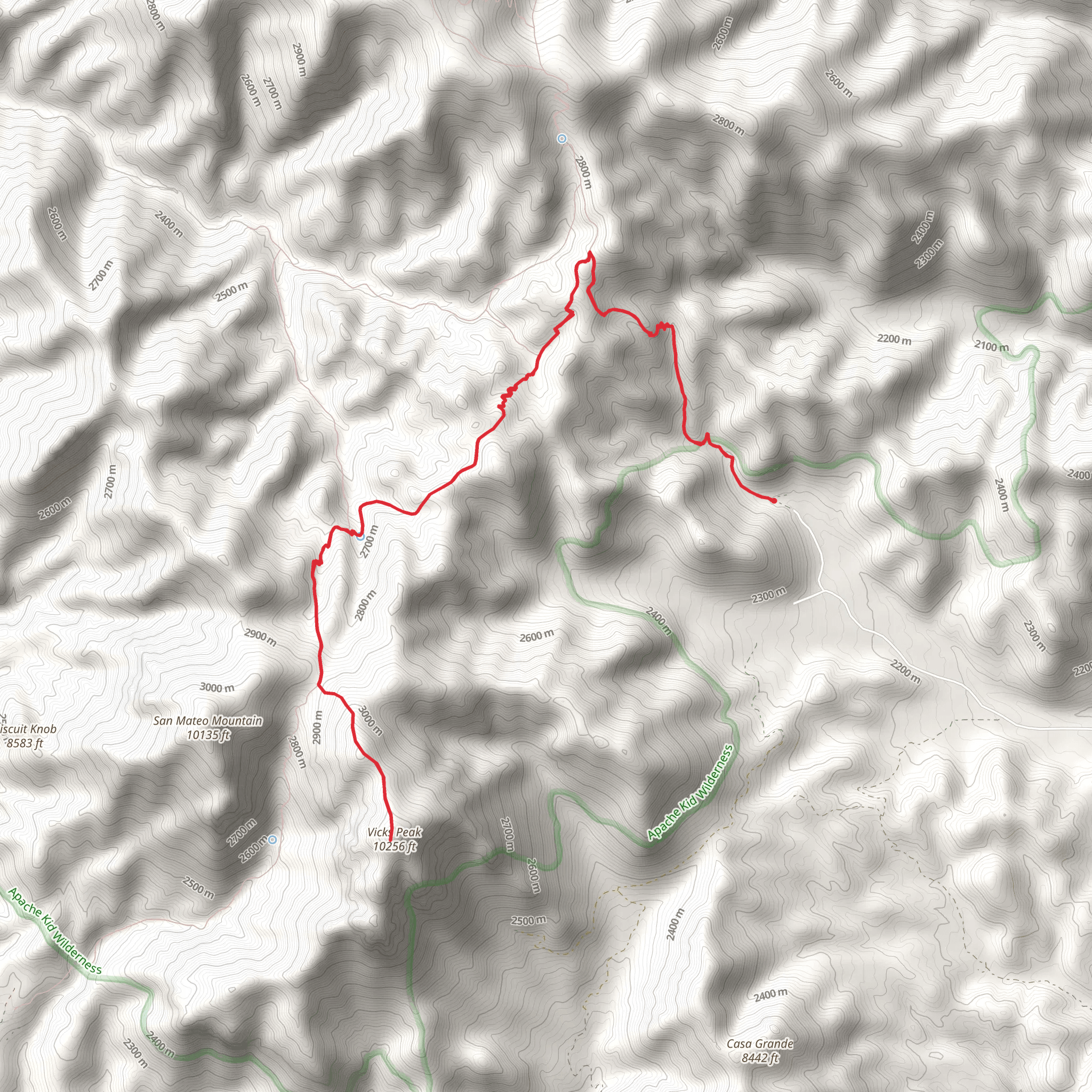 Vicks Peak mobile static map