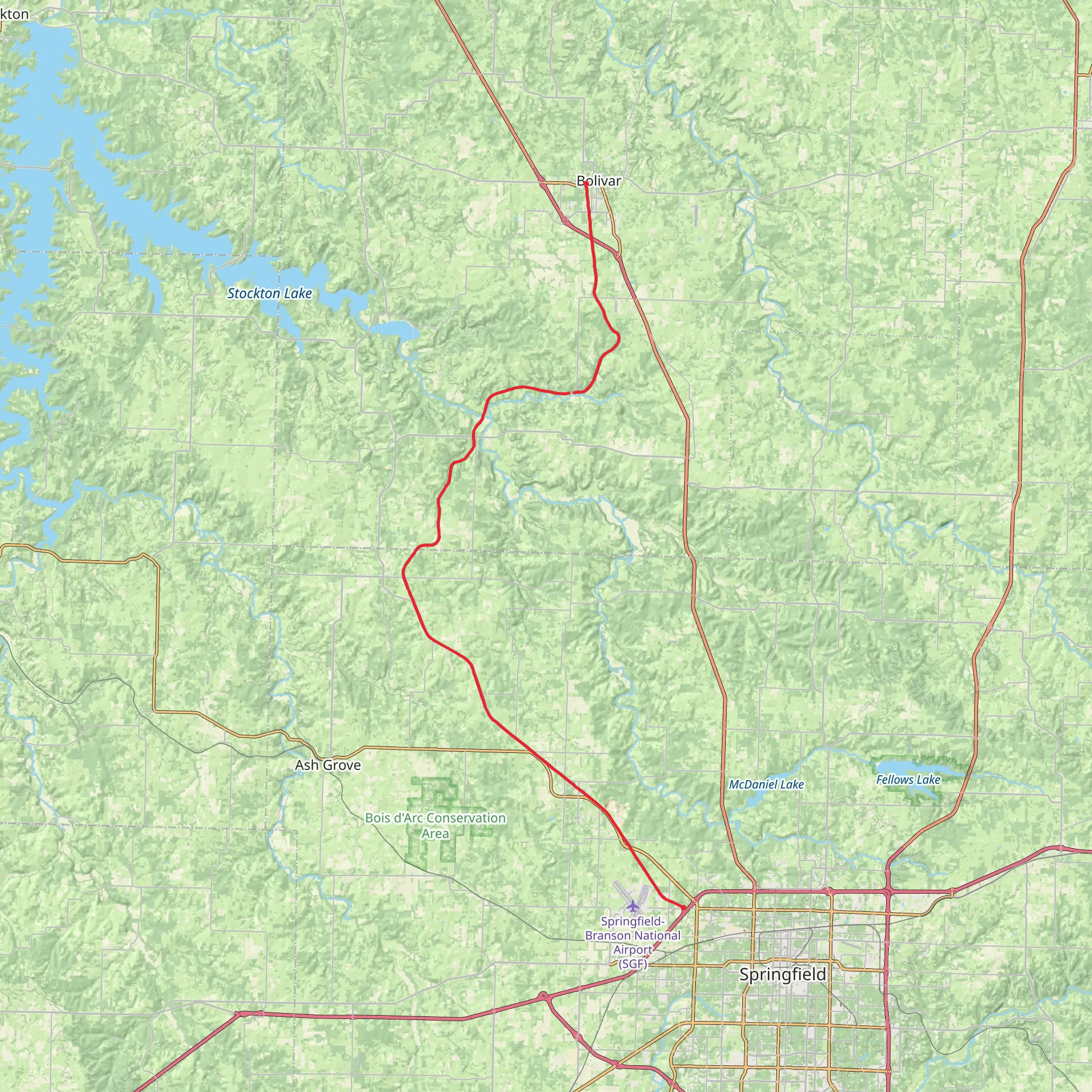 Frisco Highline Trail mobile static map