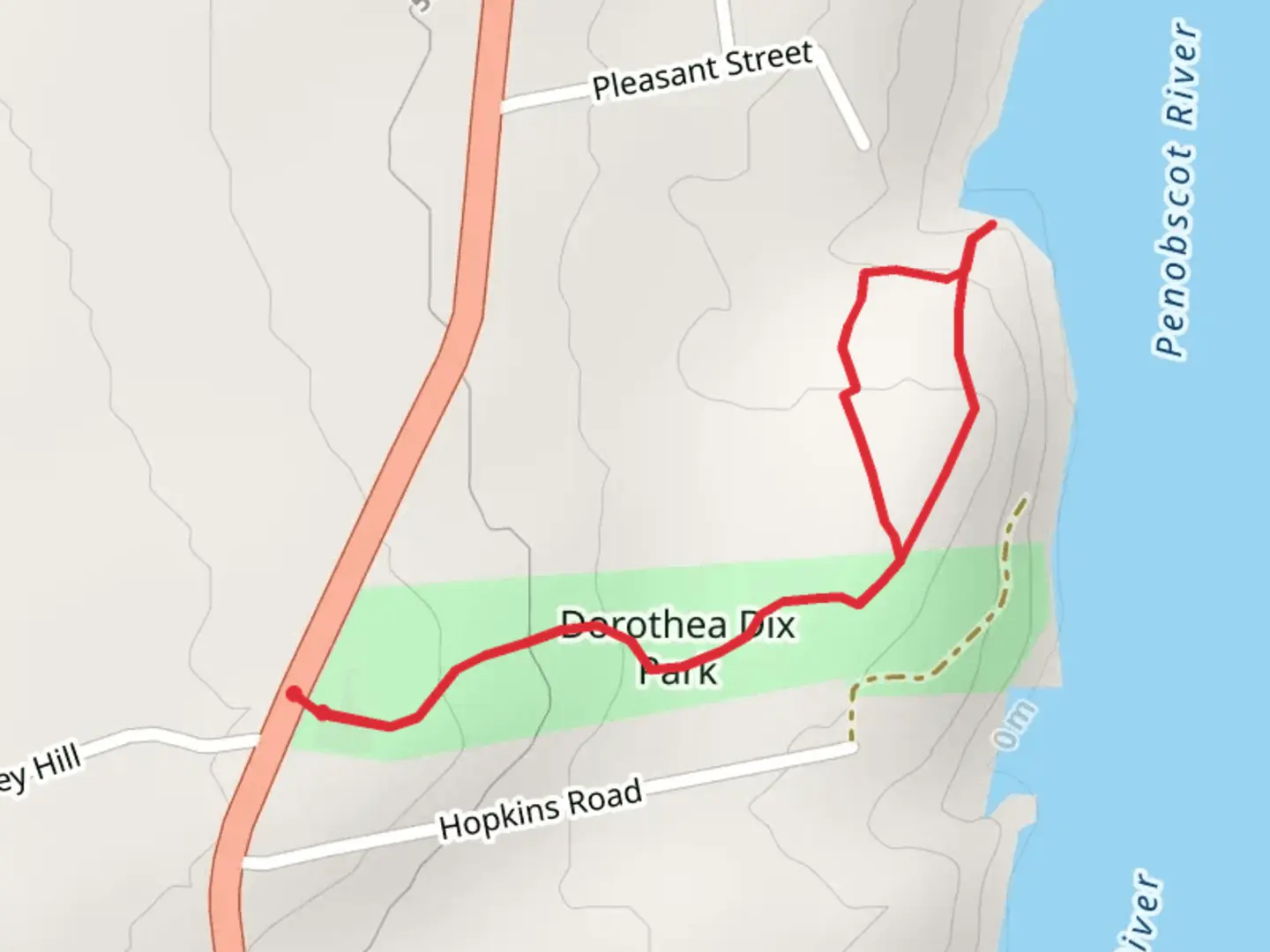 An image depicting the trail Main Road South Loop and its surrounding area.