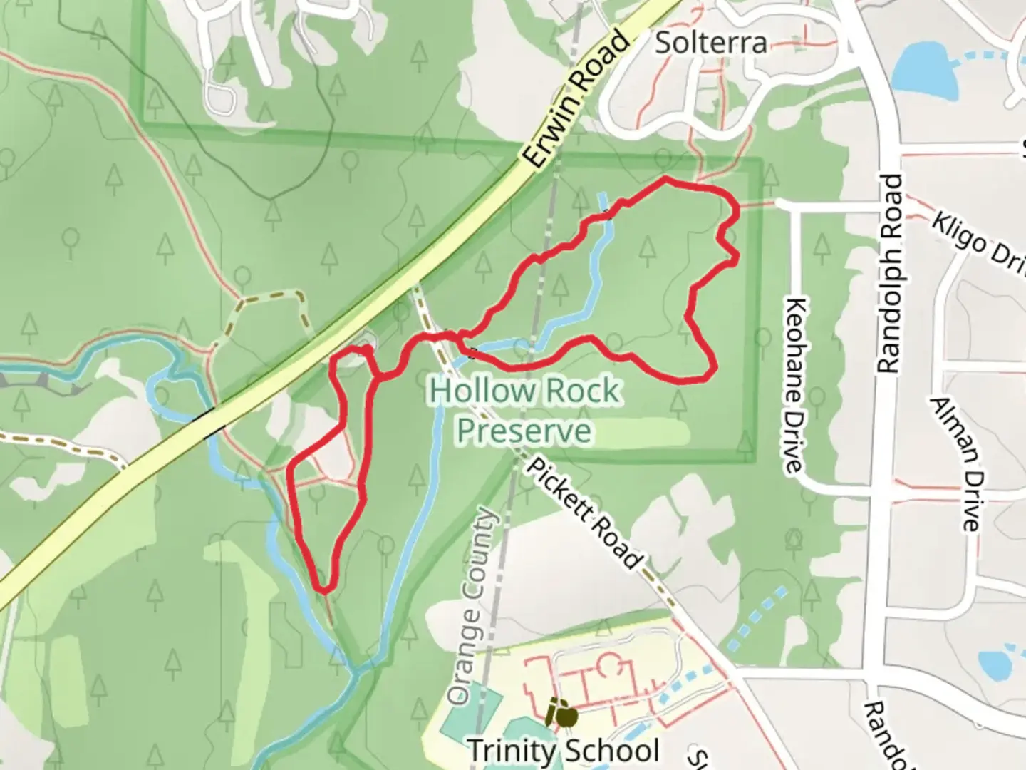 An image depicting the trail Headwaters and Hollow Rock Loop Trail and its surrounding area.