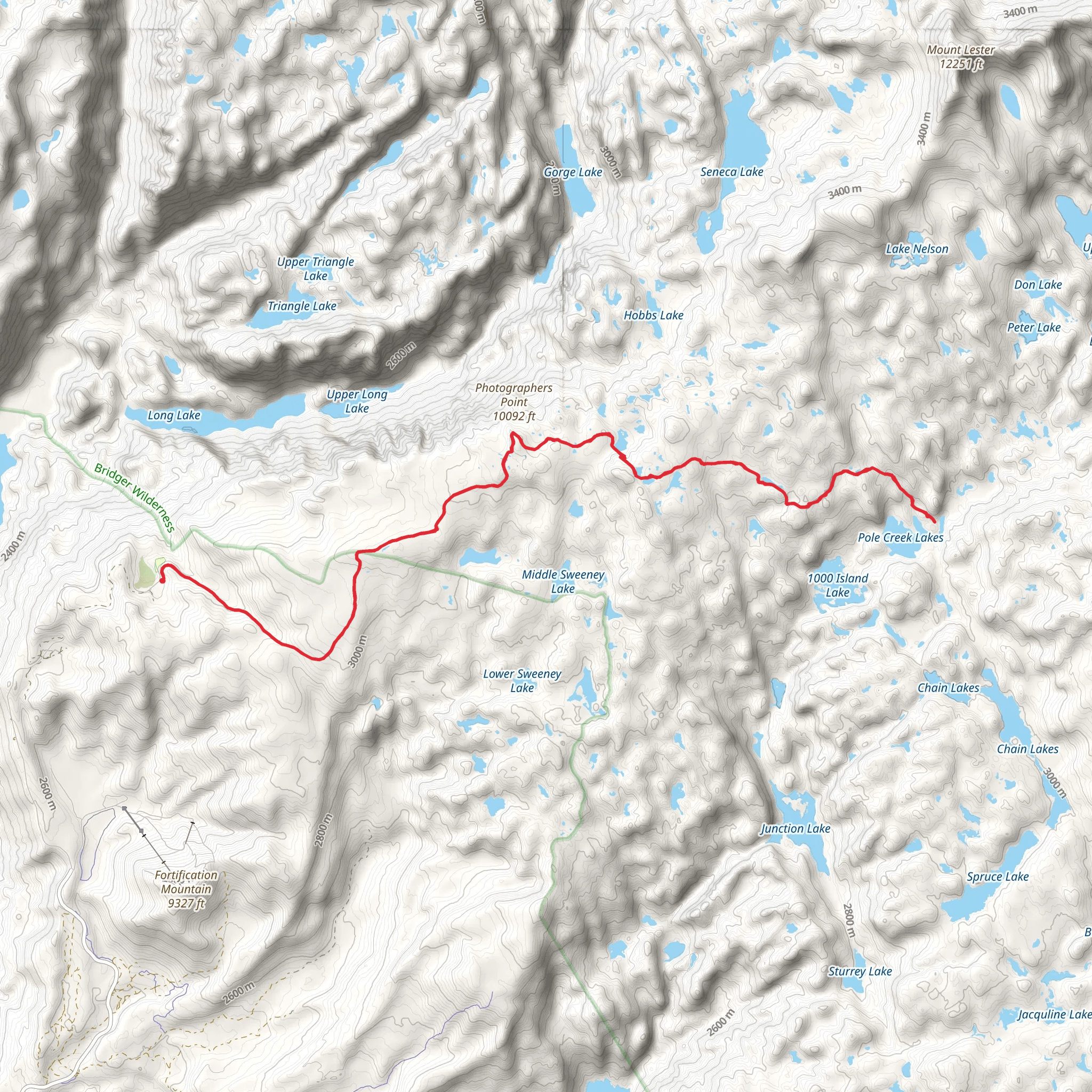 Pole Creek Trail mobile static map