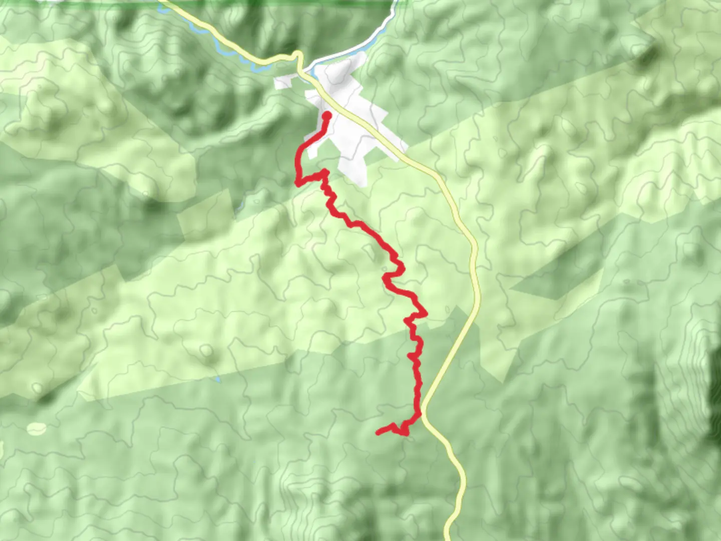 An image depicting the trail Nice Kitty, Buffalo Burn and Little Scragggy and its surrounding area.