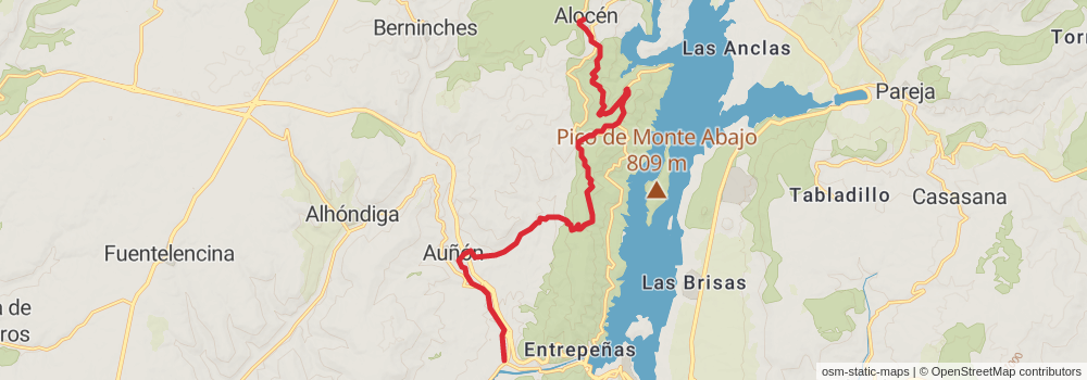 GR 113 Camino Natural del Tajo stage 15 Map