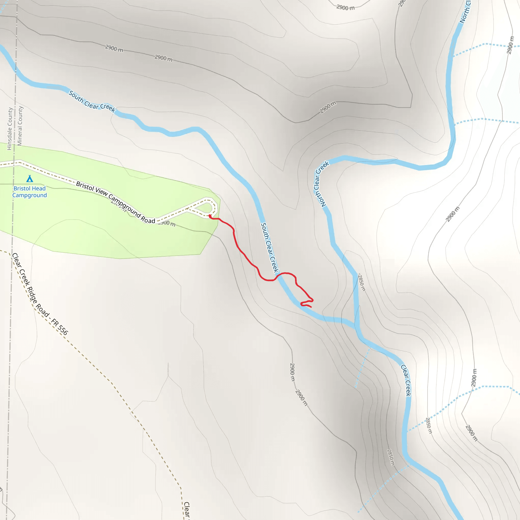 South Clear Creek Falls Nature Trail mobile static map
