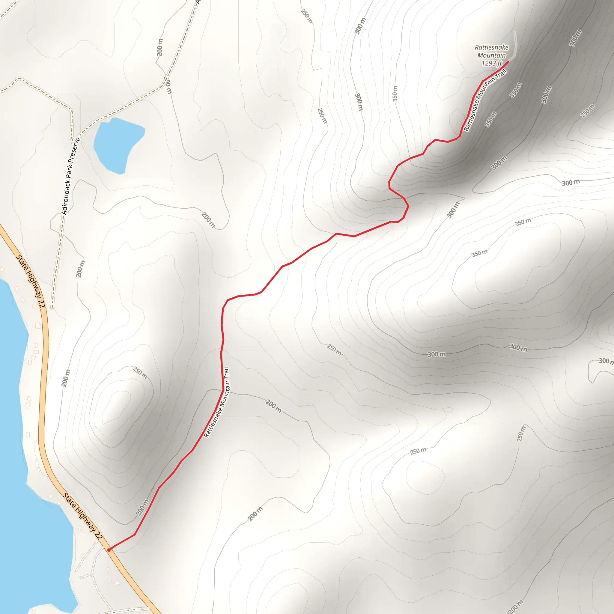 Rattlesnake Mountain Trail from Long Pond mobile static map