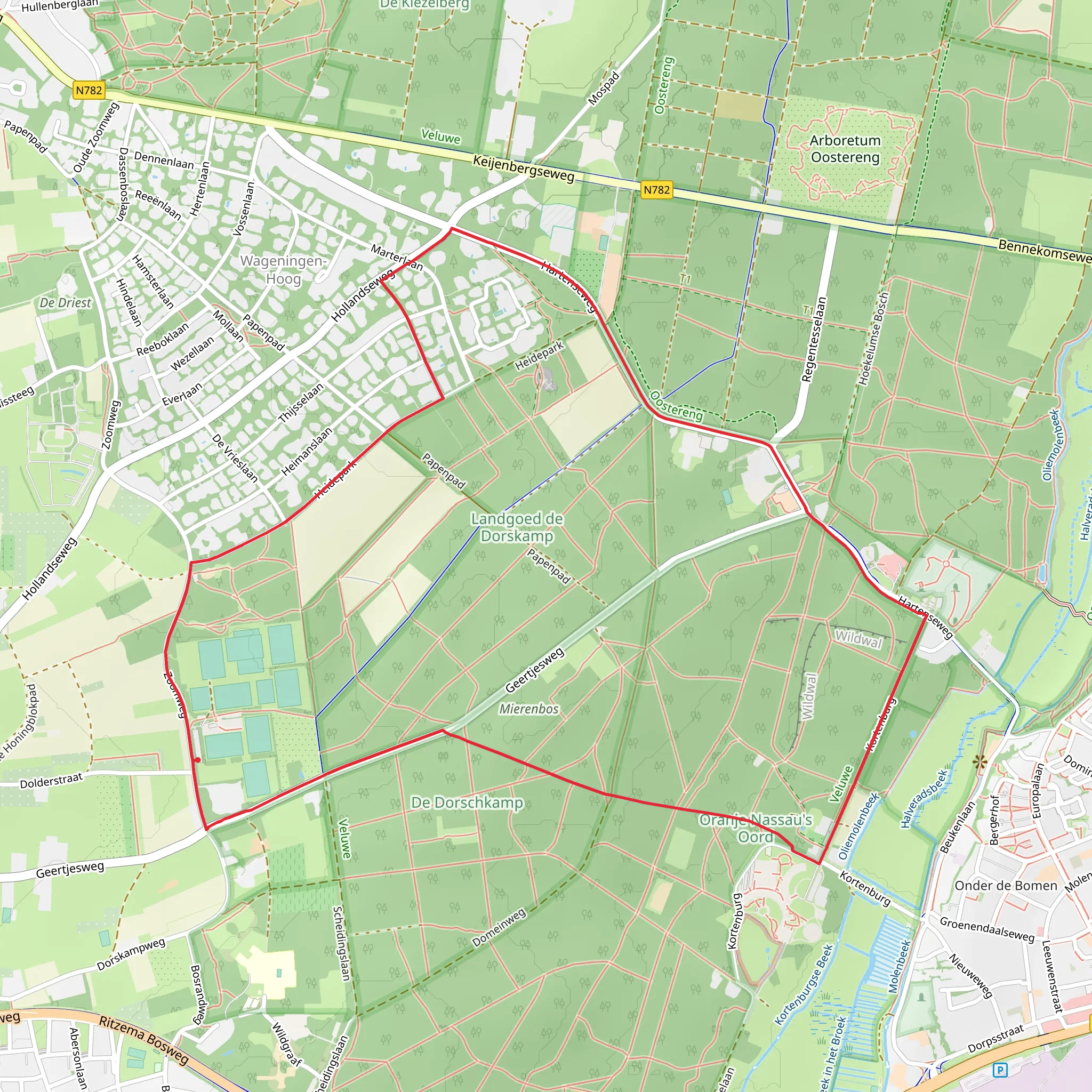 Zwarte Weg and Hartense Weg mobile static map
