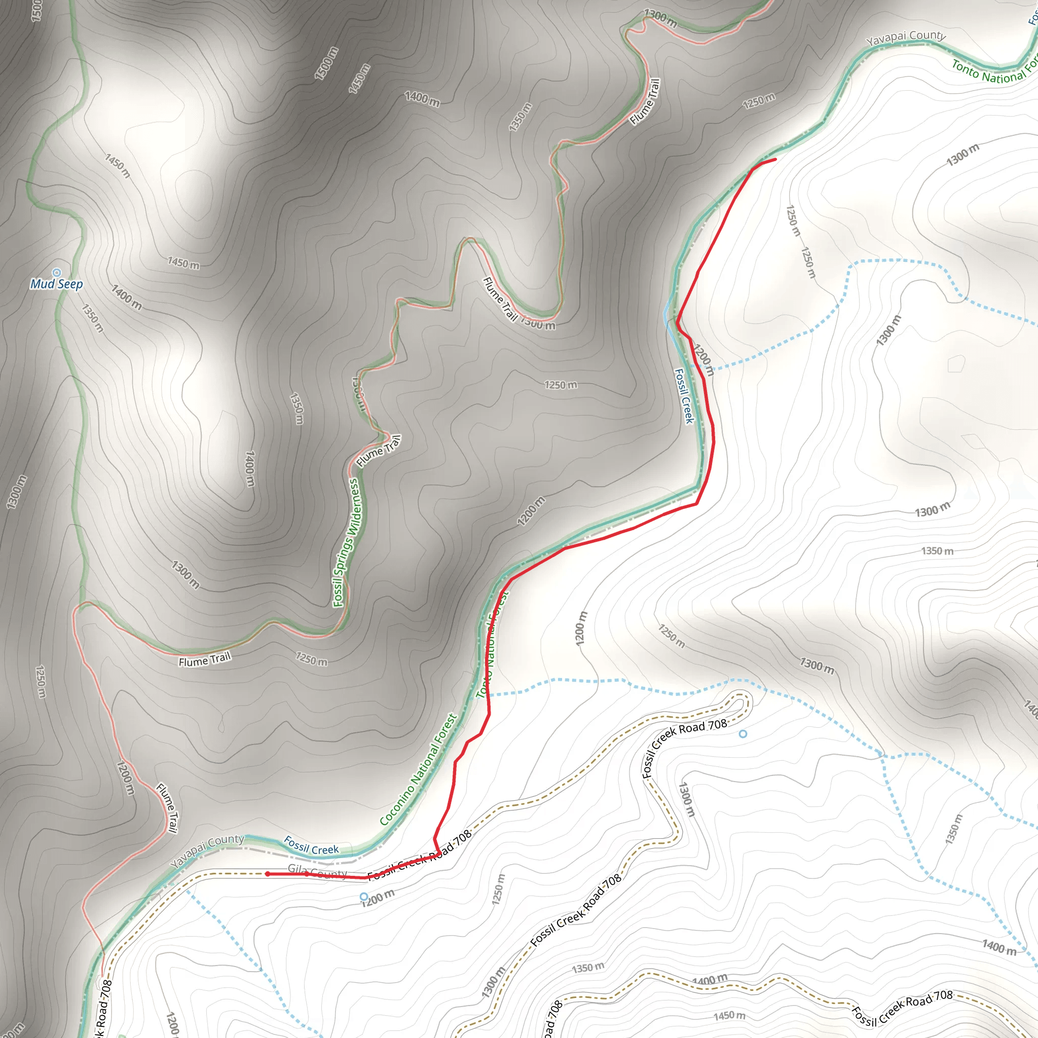 Fossil Creek mobile static map