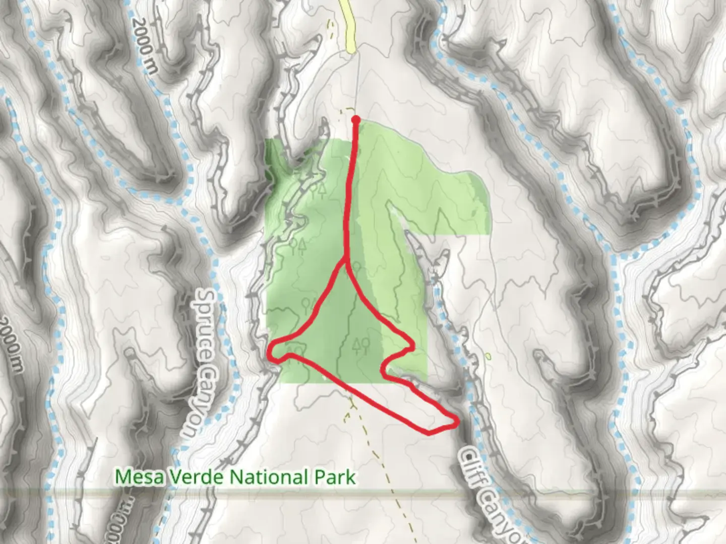 An image depicting the trail Mesa Top Loop and its surrounding area.
