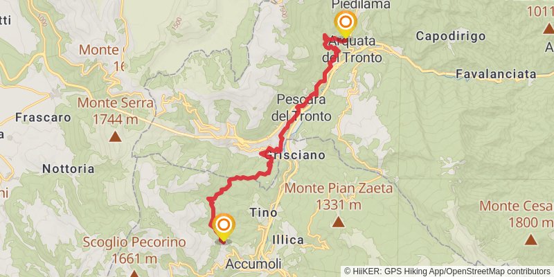 Cammino Nelle Terre Mutate stage 10 Map