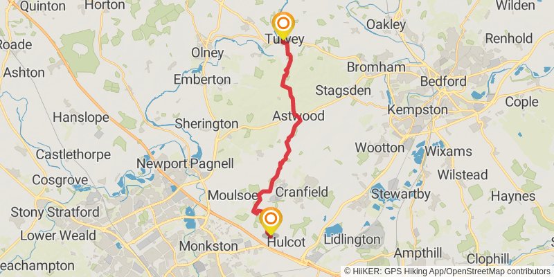Milton Keynes Boundary Walk stage 3 Map