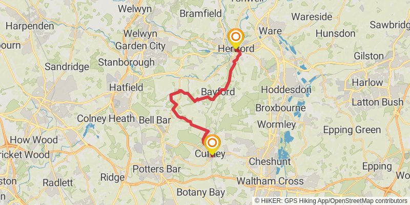 Hertfordshire Way stage 9 Map