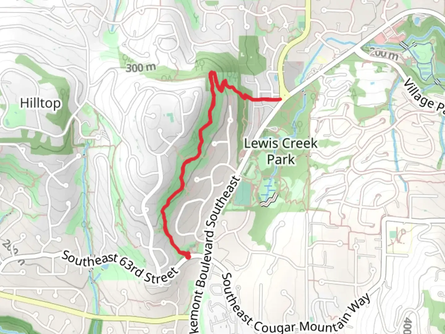An image depicting the trail Lakemont Highlands Trail and its surrounding area.