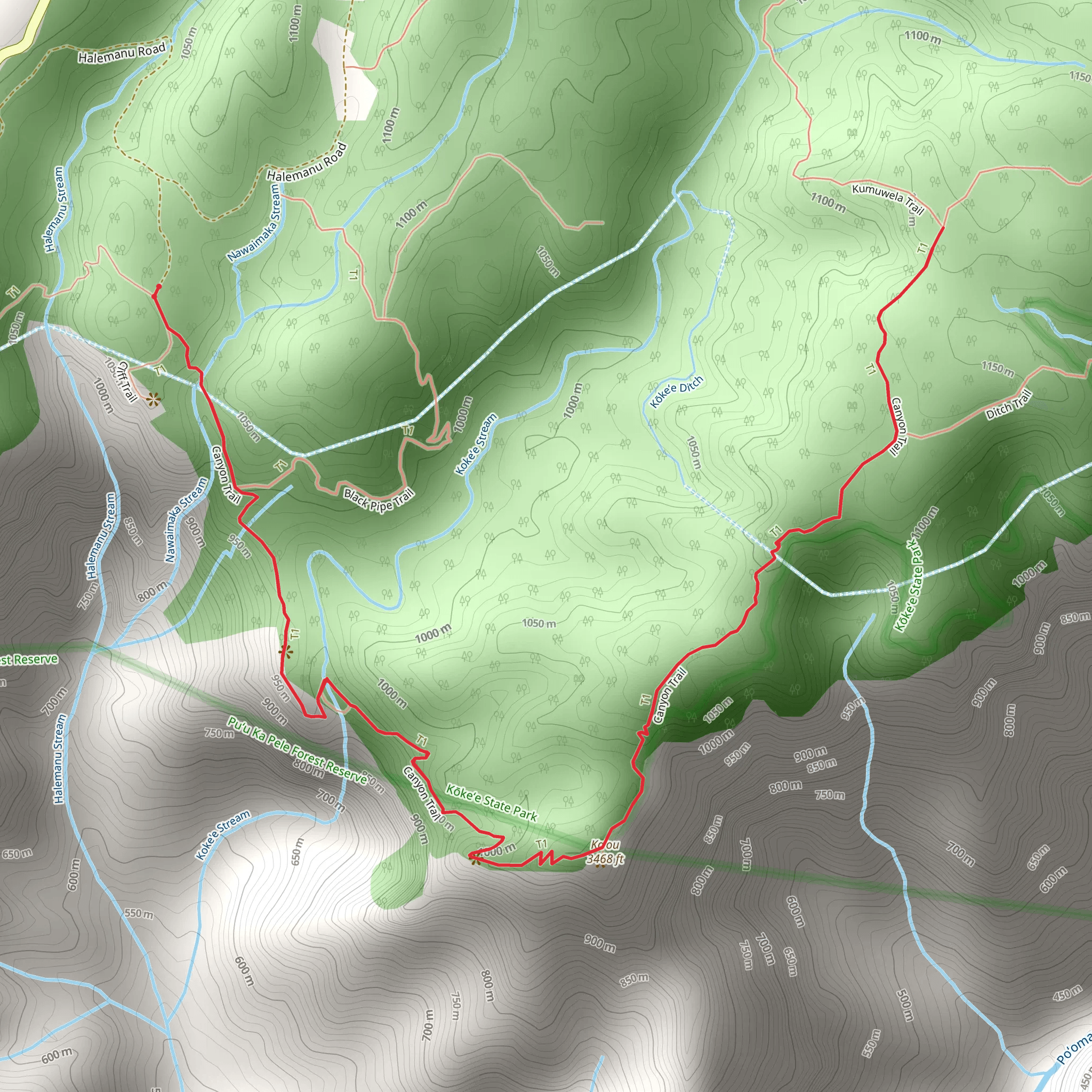 Canyon Trail mobile static map