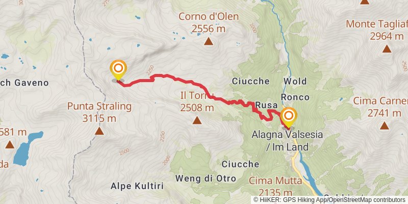 Tour Monte Rosa alt 4 Map