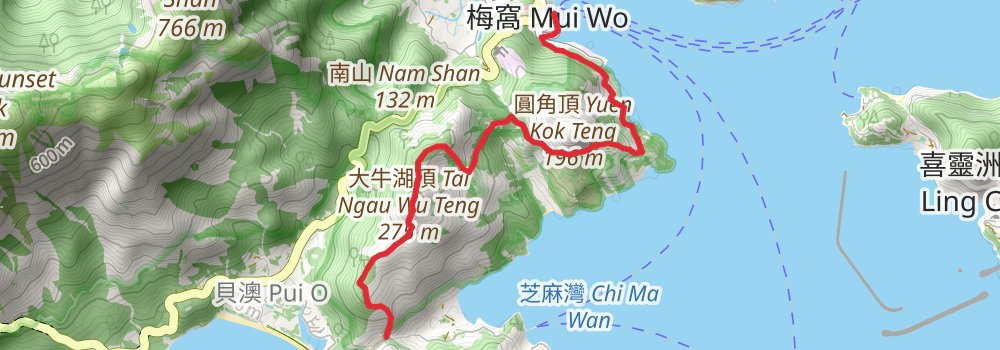 Lantau Trail stage 5 Map