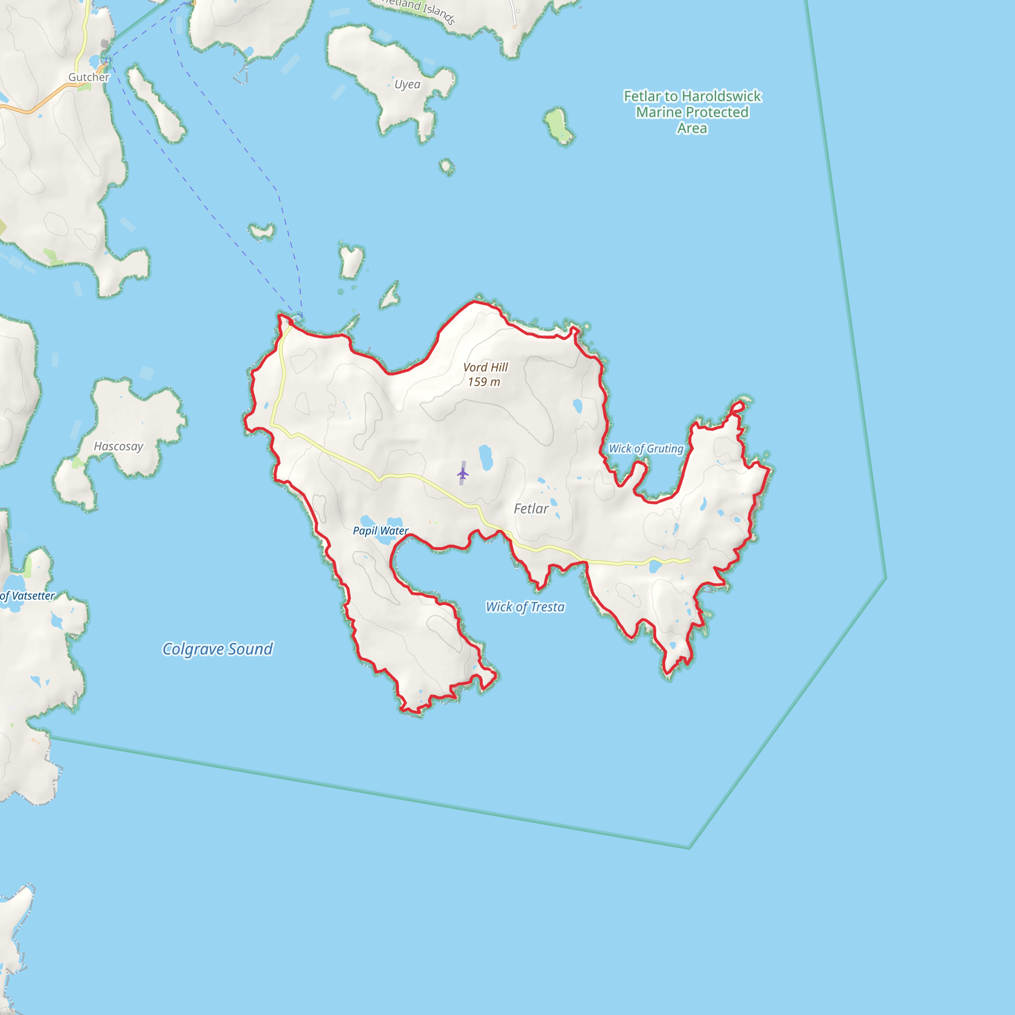 Coastal Walk of Shetland - Fetlar mobile static map
