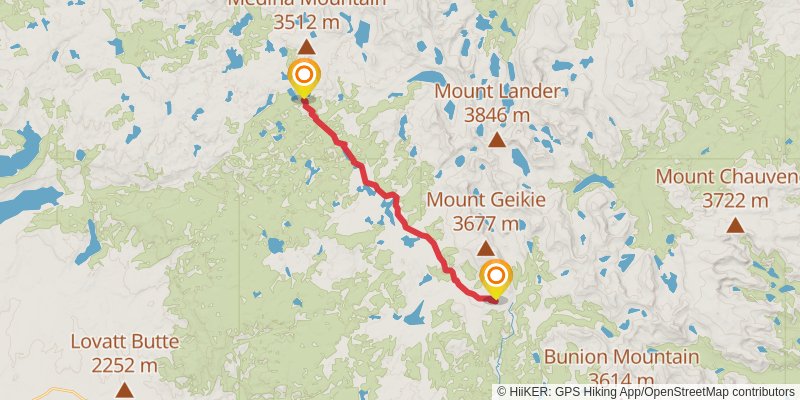 Wind River Highline Traverse stage 2 Map