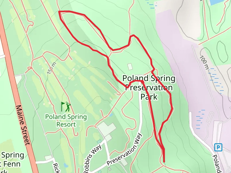 Amelia's Trail and Griffin's Trail mobile static map