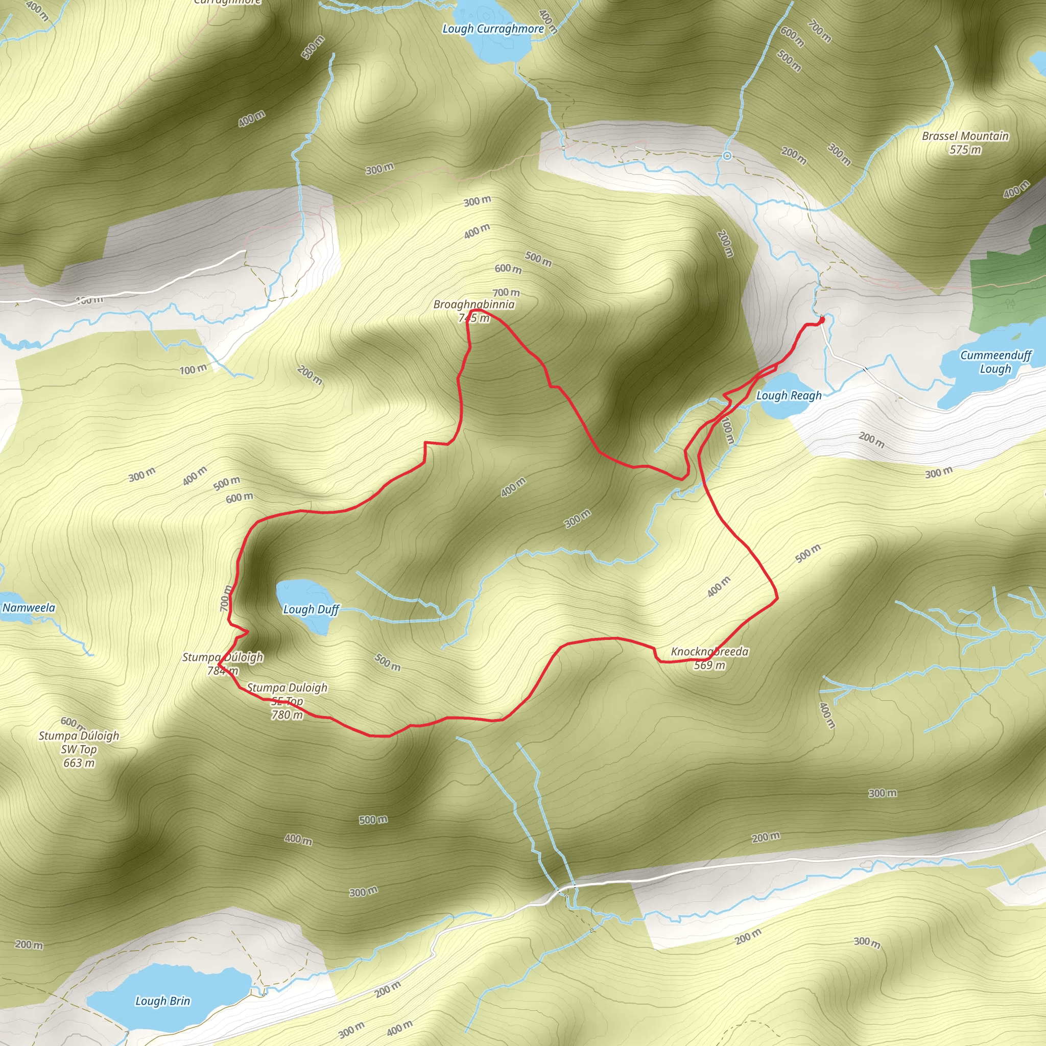 Broaghnabinnia, Stumpa Duloigh and Knocknabreeda mobile static map