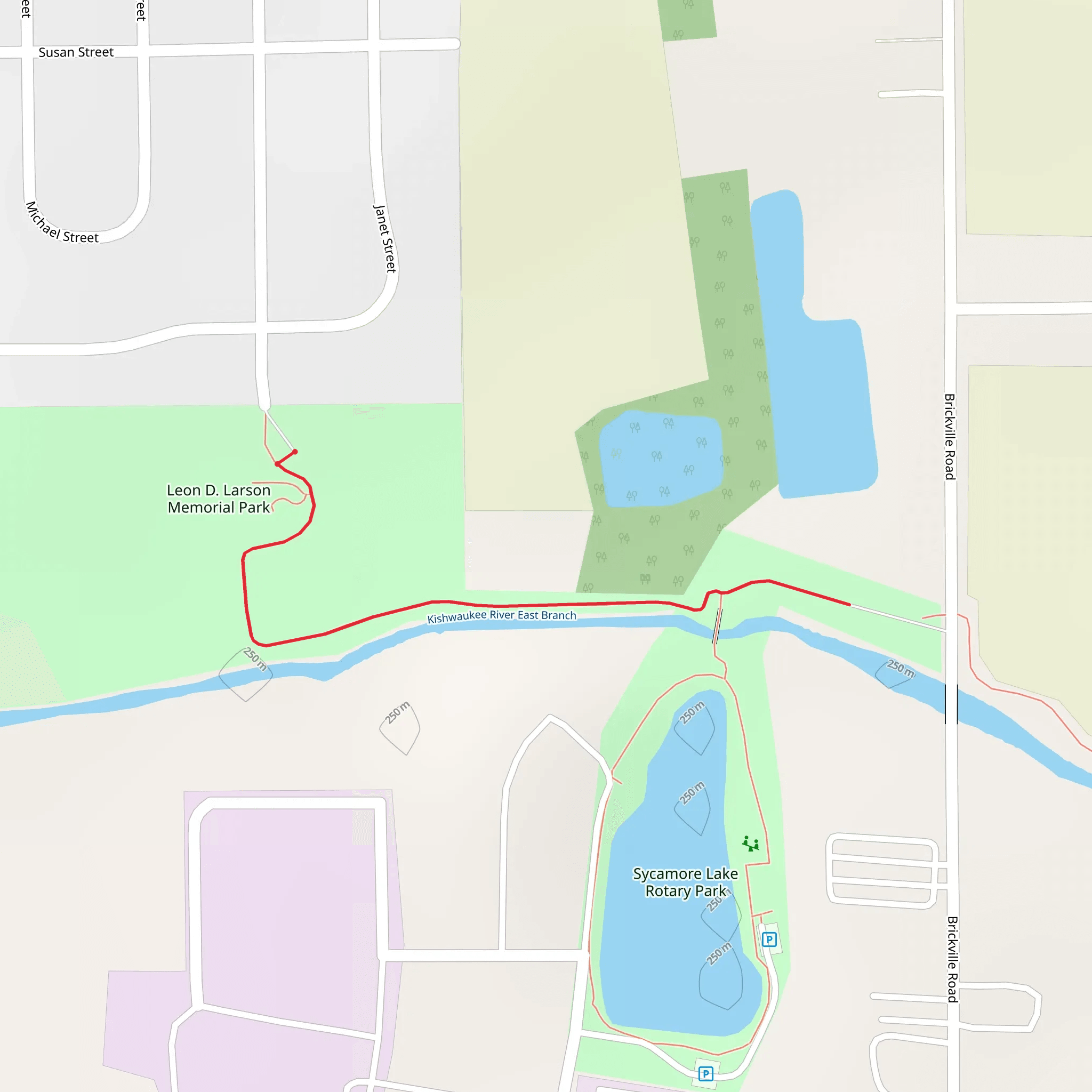 Leon D Larson Memorial Park mobile static map