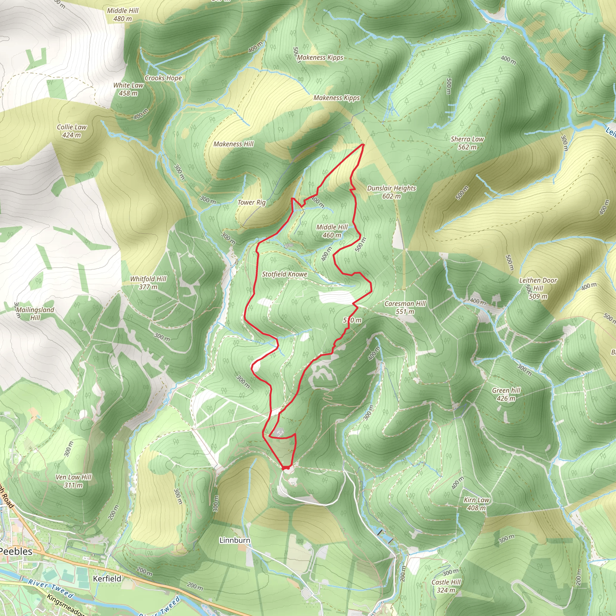 Tower Loop Trail from Glentress mobile static map
