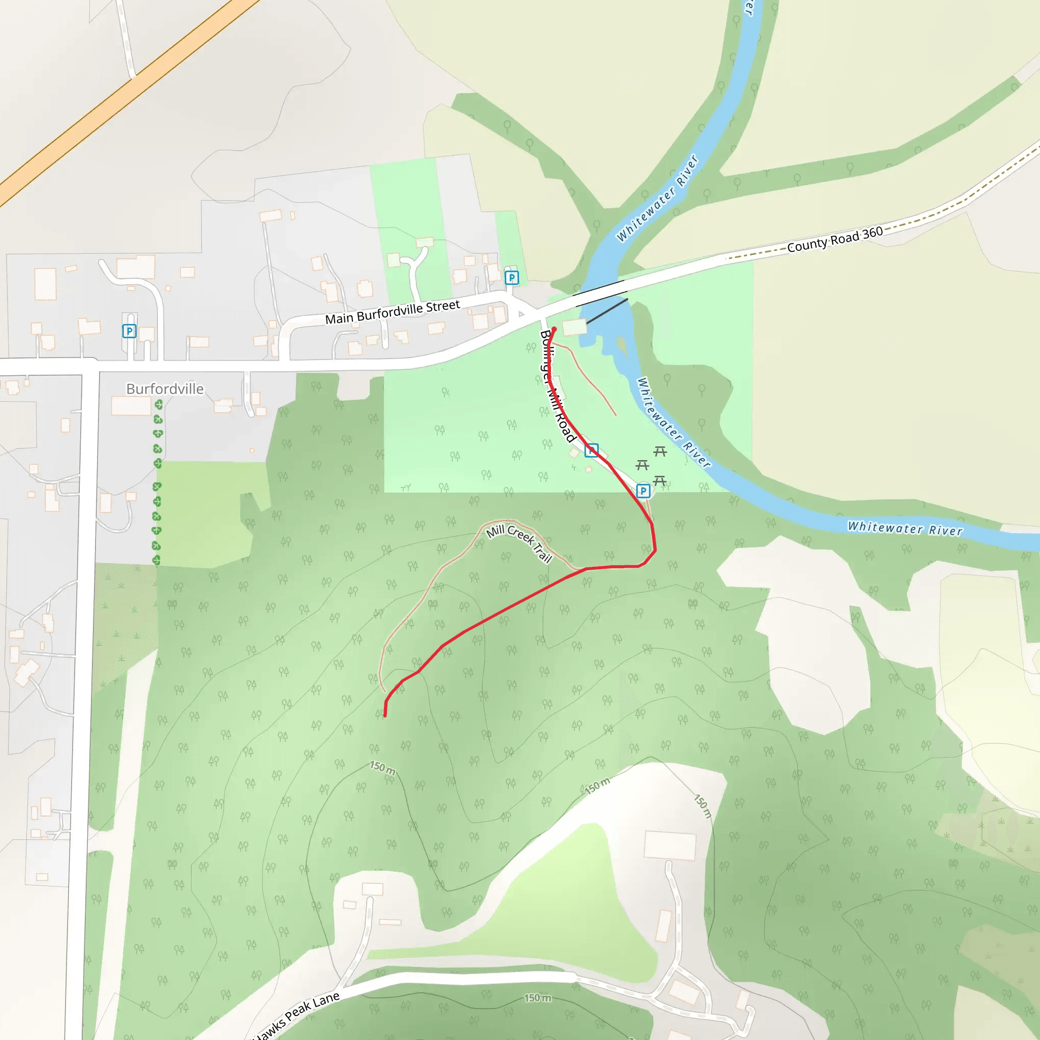 Mill Creek Trail - Bollinger Mill State Historic Site mobile static map