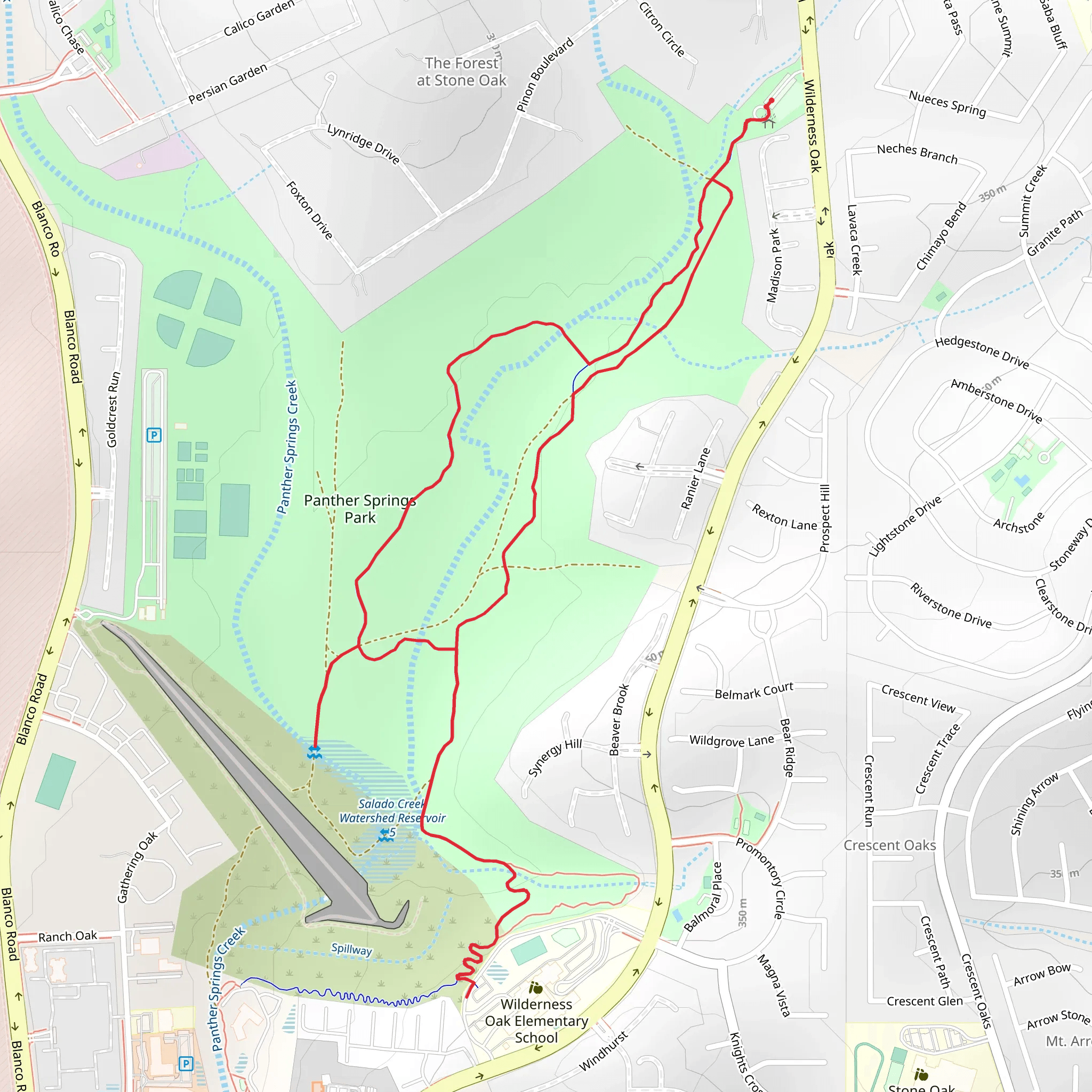 Panther Springs Park Loop mobile static map