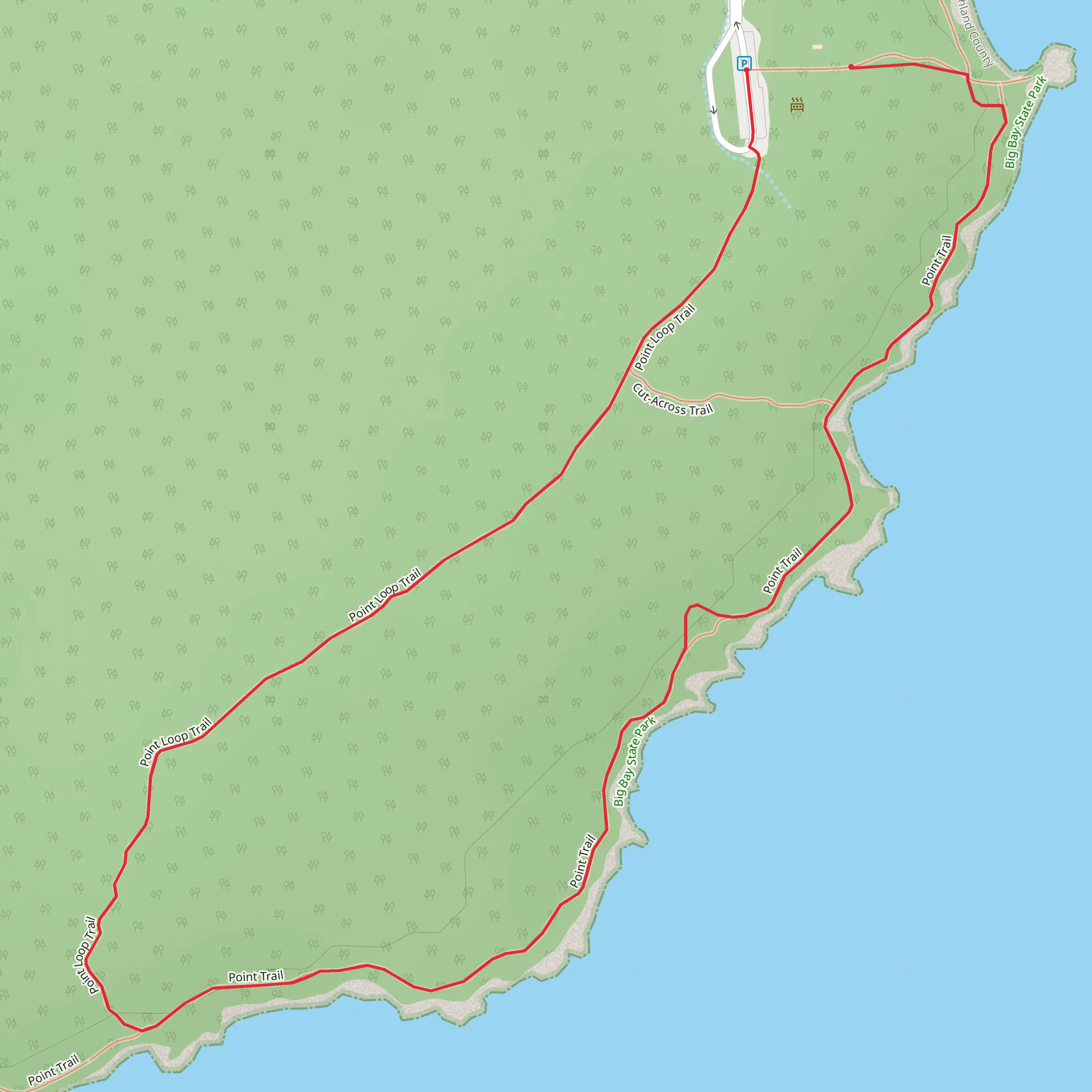 Point Loop Trail mobile static map