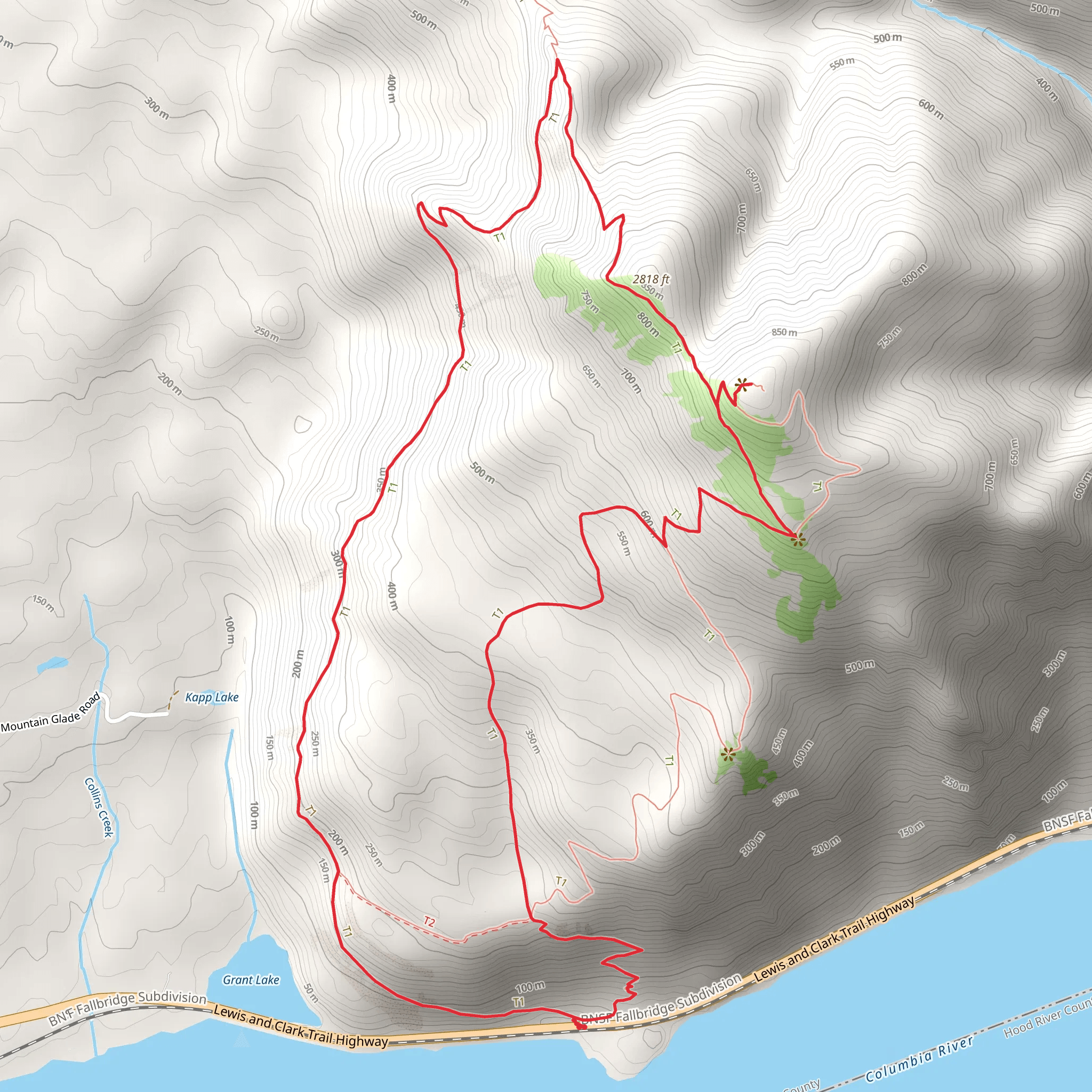 Dog Mountain Trails mobile static map