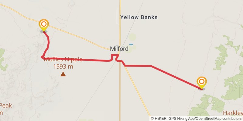 American Discovery Trail North Route stage 308 Map