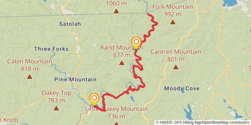 Chattooga Hiking Trail stage 3 Map