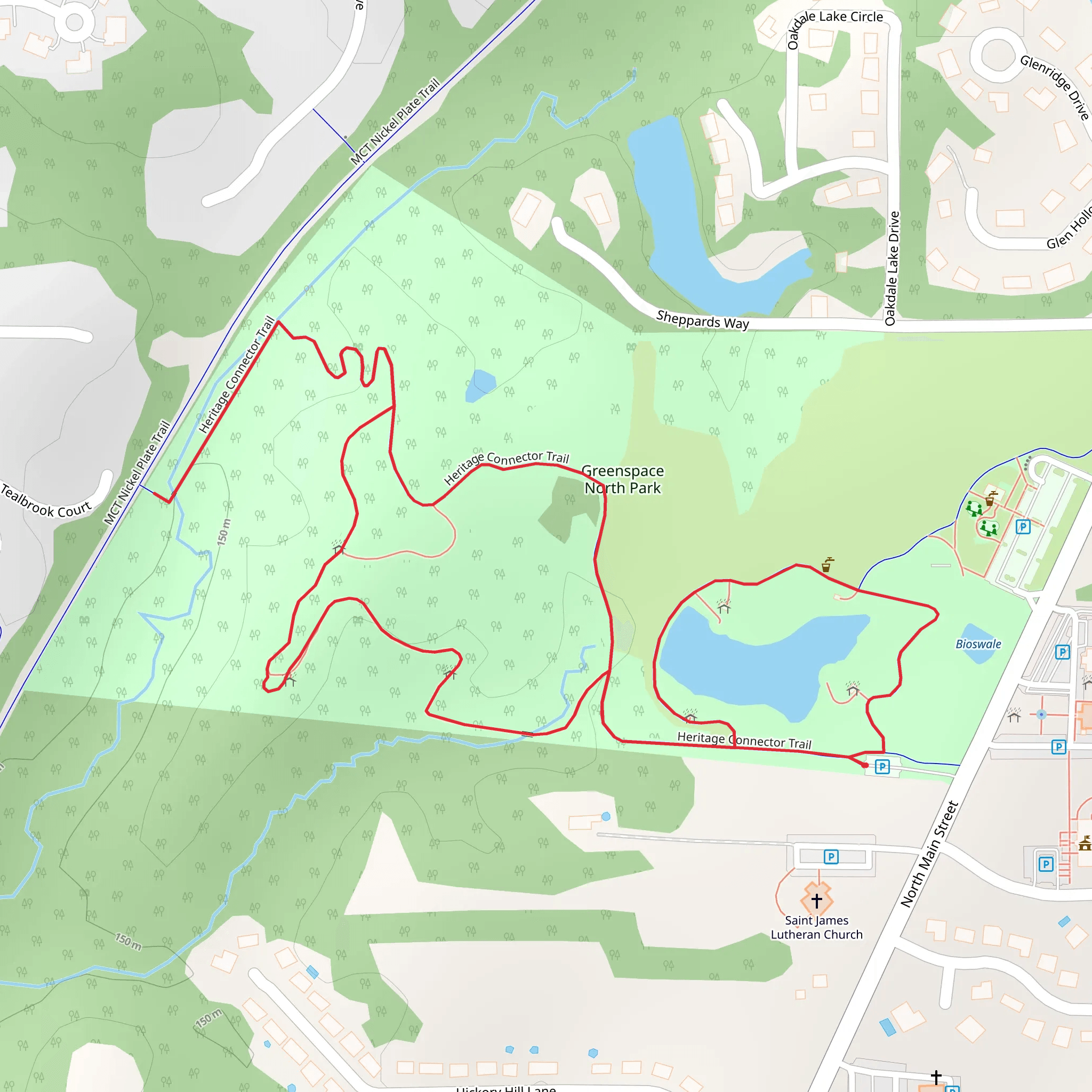 Heritage Connector Loop Trail mobile static map