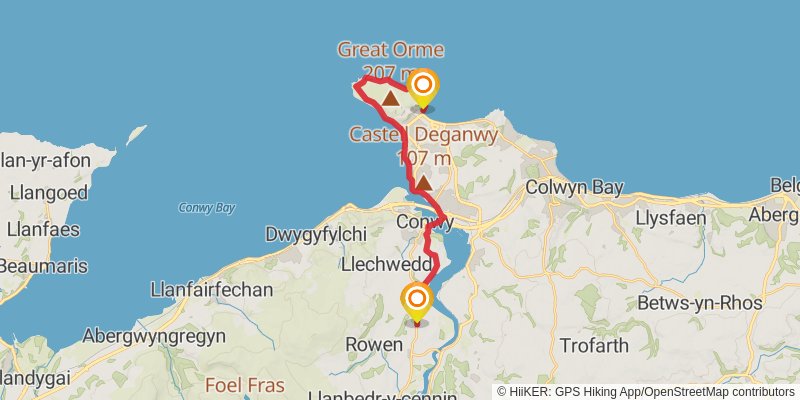 Wales Cistercian Way stage 32 Map