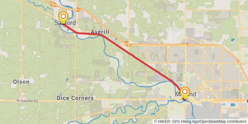 Pere Marquette Trail stage 3 Map