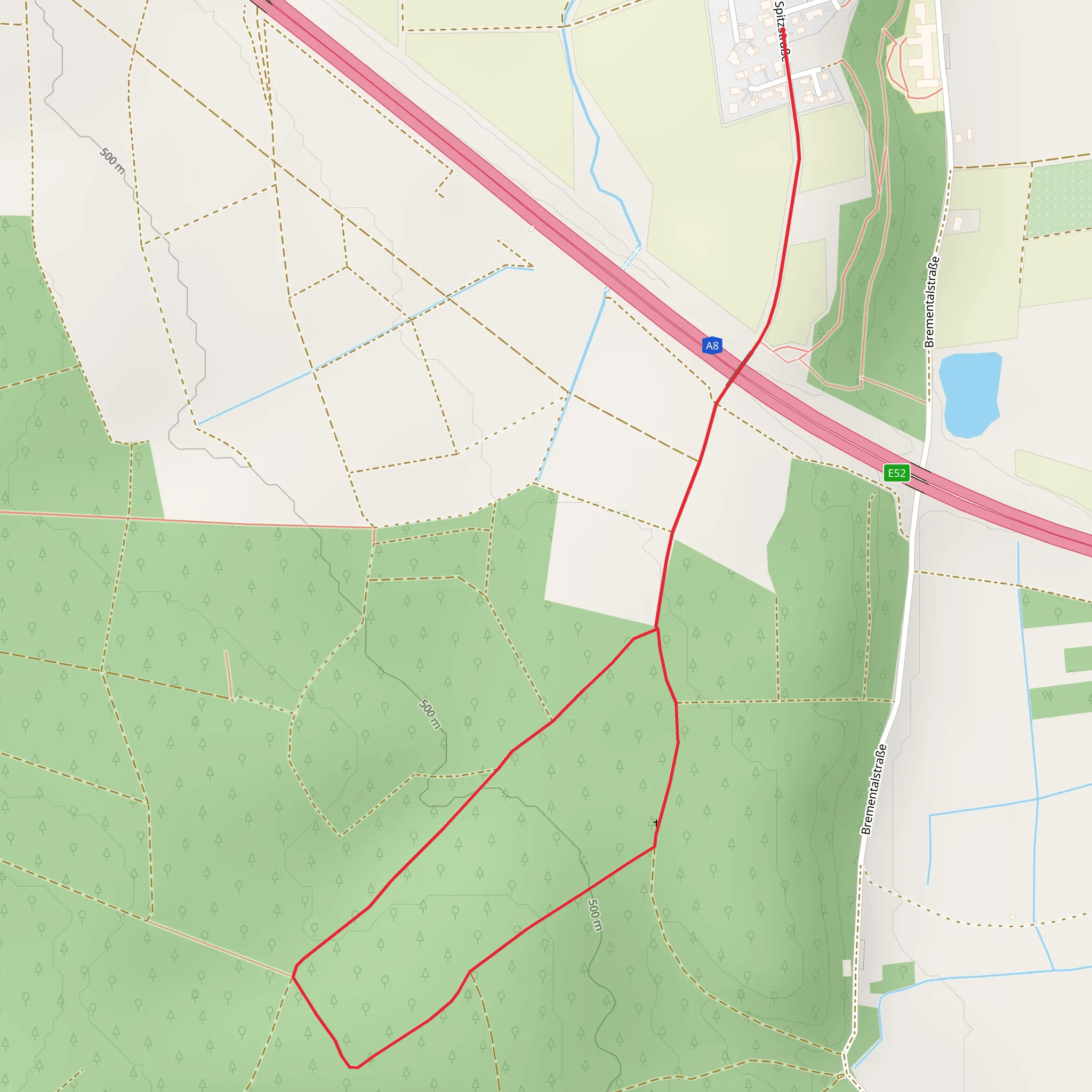 Wald Eriebnis Weg mobile static map