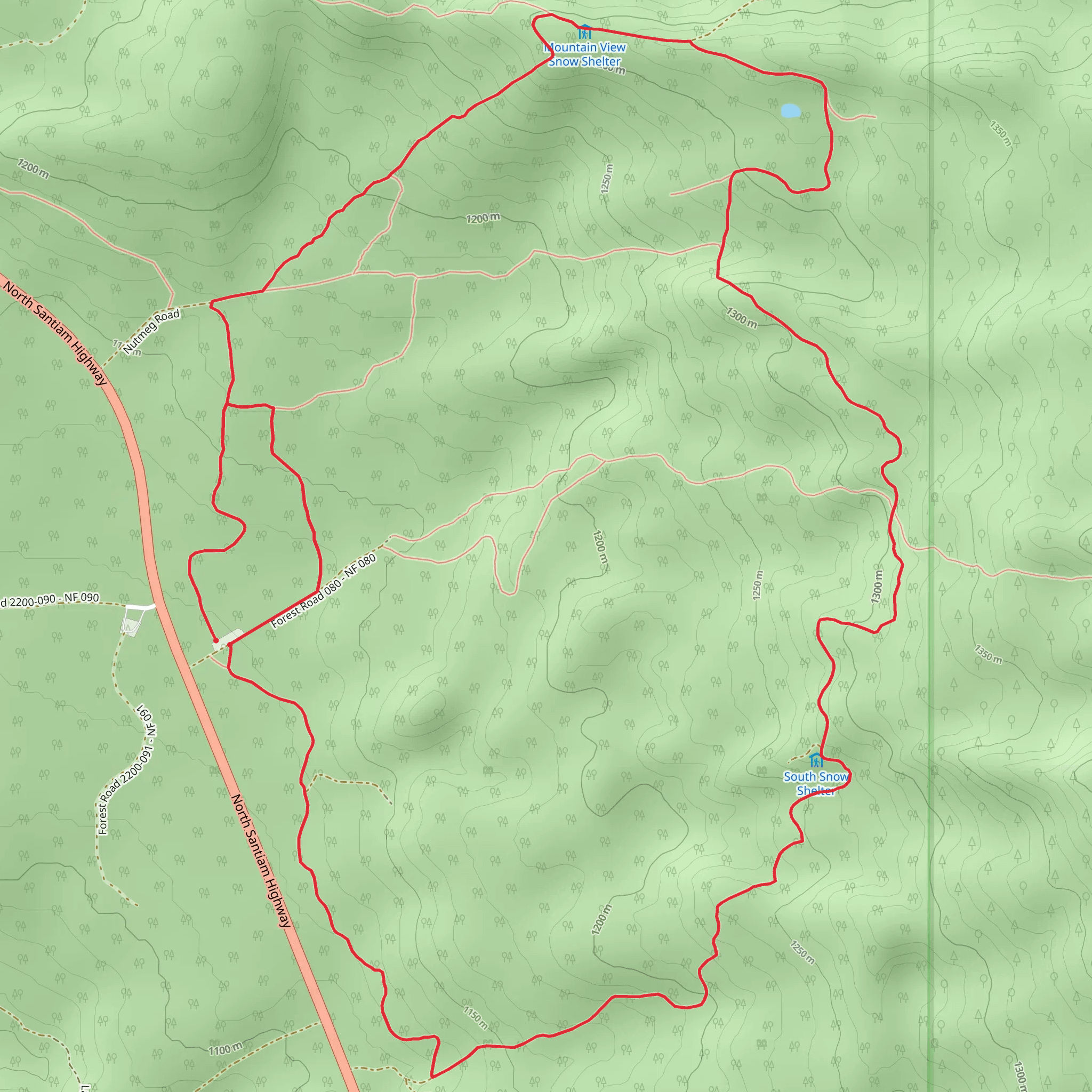 Maxwell Loop and Mountain View Loop mobile static map