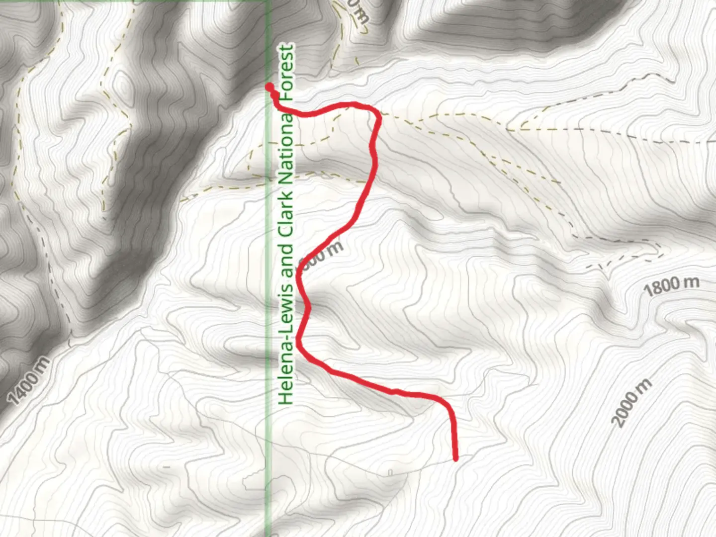 An image depicting the trail Spruce Creek Trail and its surrounding area.