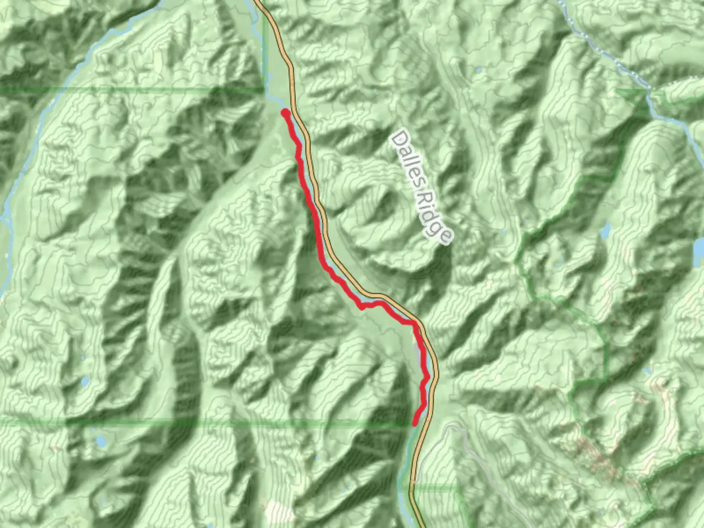 An image depicting the trail Skookum Flats Trail and its surrounding area.