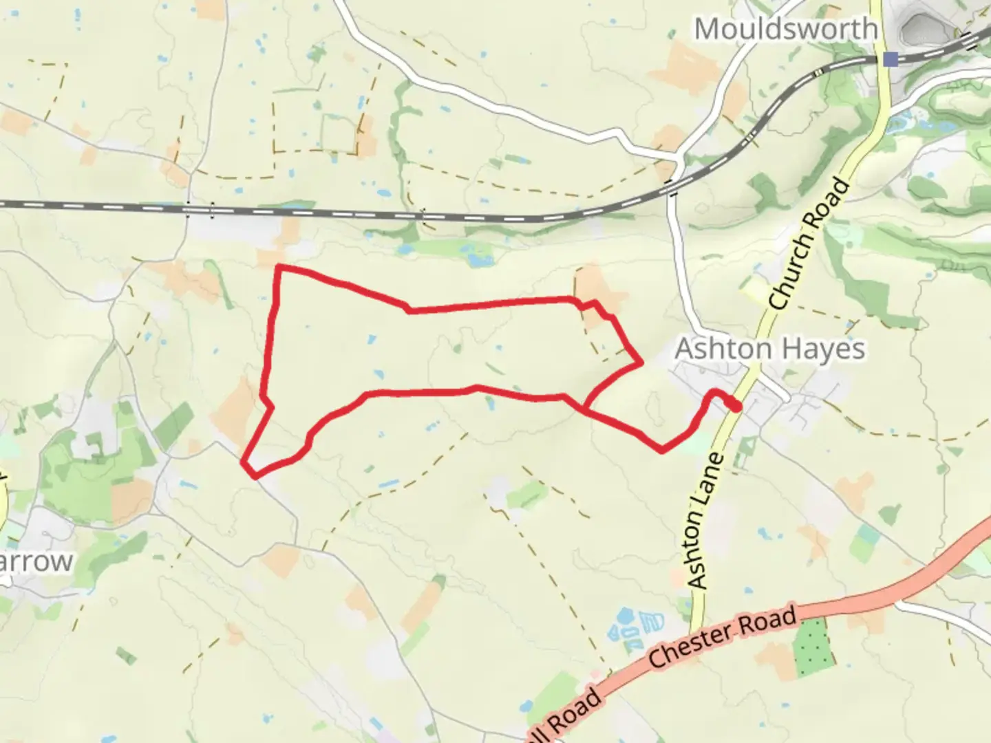 An image depicting the trail Swinfordmill Farm and Longster Trail and its surrounding area.